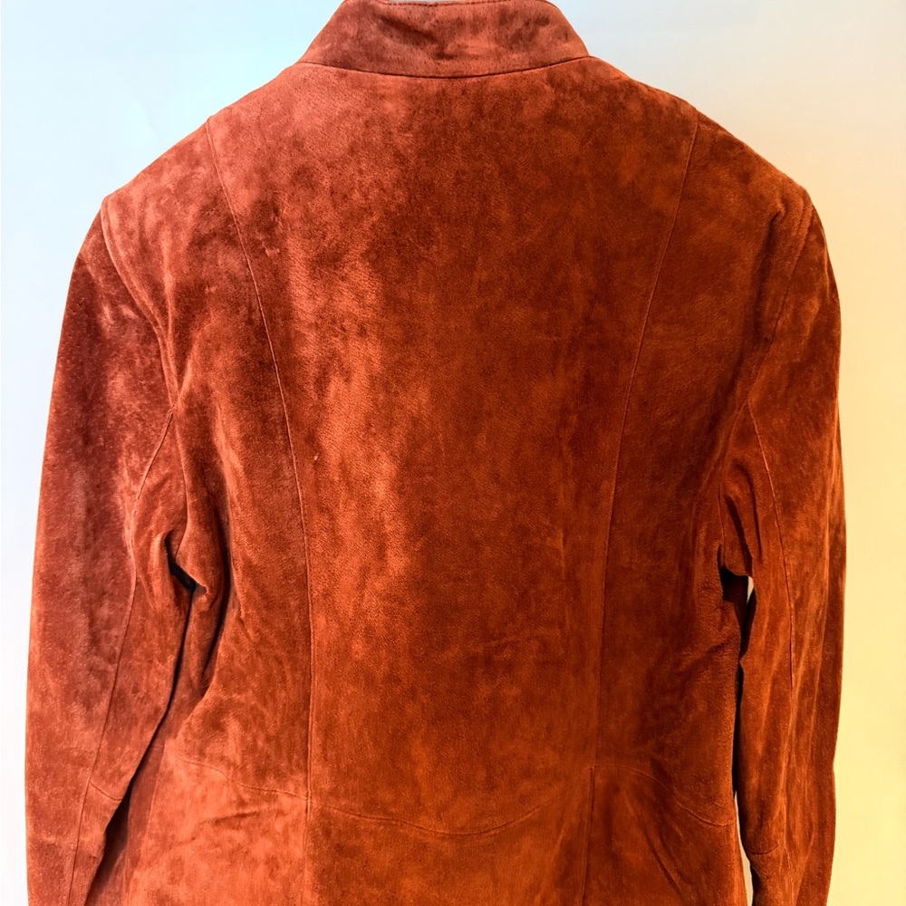 Suede Moto Jacket in Rust - Women - Picture 3 of 7
